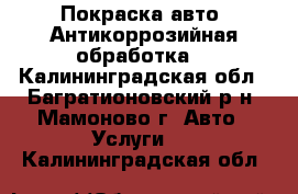 Покраска авто. Антикоррозийная обработка. - Калининградская обл., Багратионовский р-н, Мамоново г. Авто » Услуги   . Калининградская обл.